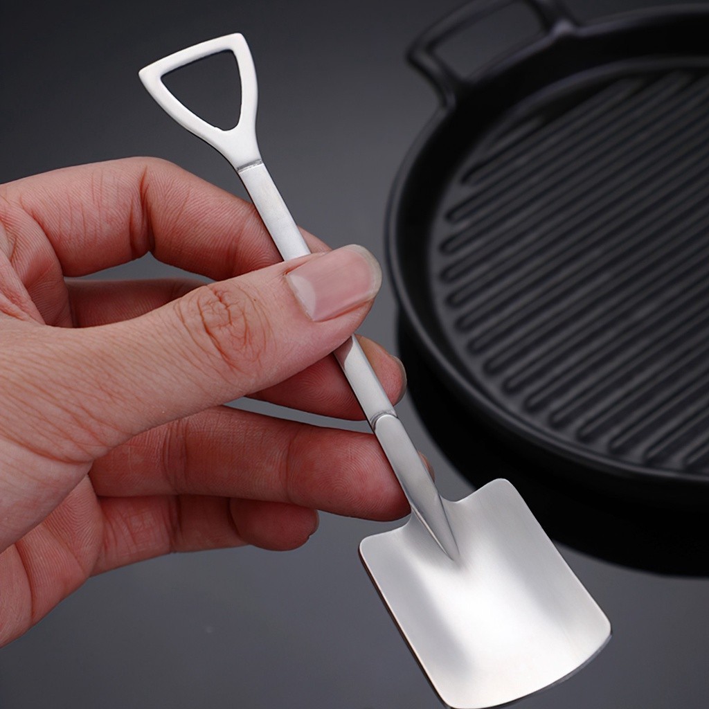 M78 Muỗng thìa inox cán dài cao cấp hình chiếc xẻng nhiều màu MALAN
