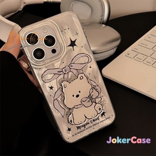 Cho iPhone 16 13 12 17 14 15 11 Pro Max XR X XS Max 14 16 8 7 15 Plus SE2020 Air Ốp lưng điện thoại hình gấu dễ thương