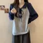Áo hoodie Polo nữ dáng rộng dài tay phiên bản Hàn Quốc, phù hợp mùa thu đông