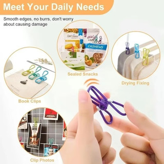 10 / 20 / 30 Cái Kẹp Thực Phẩm Nhiều Màu Sắc / Kẹp Túi Ăn Nhẹ Niêm Phong Mini / Kẹp Quần Áo Sấy Chống Gió