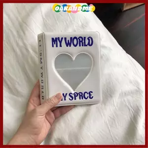 Album Ảnh OAKANDME, 64 Túi Đựng Photocard PVC, Sách Thẻ Tên Trái Tim Tình Yêu Rỗng Nữ