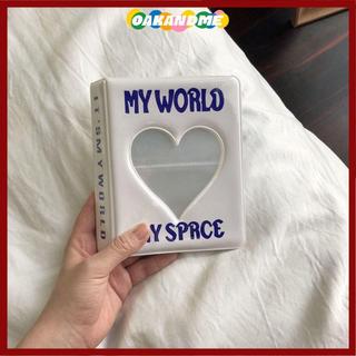 Album Ảnh OAKANDME, 64 Túi Đựng Photocard PVC, Sách Thẻ Tên Trái Tim Tình Yêu Rỗng Nữ