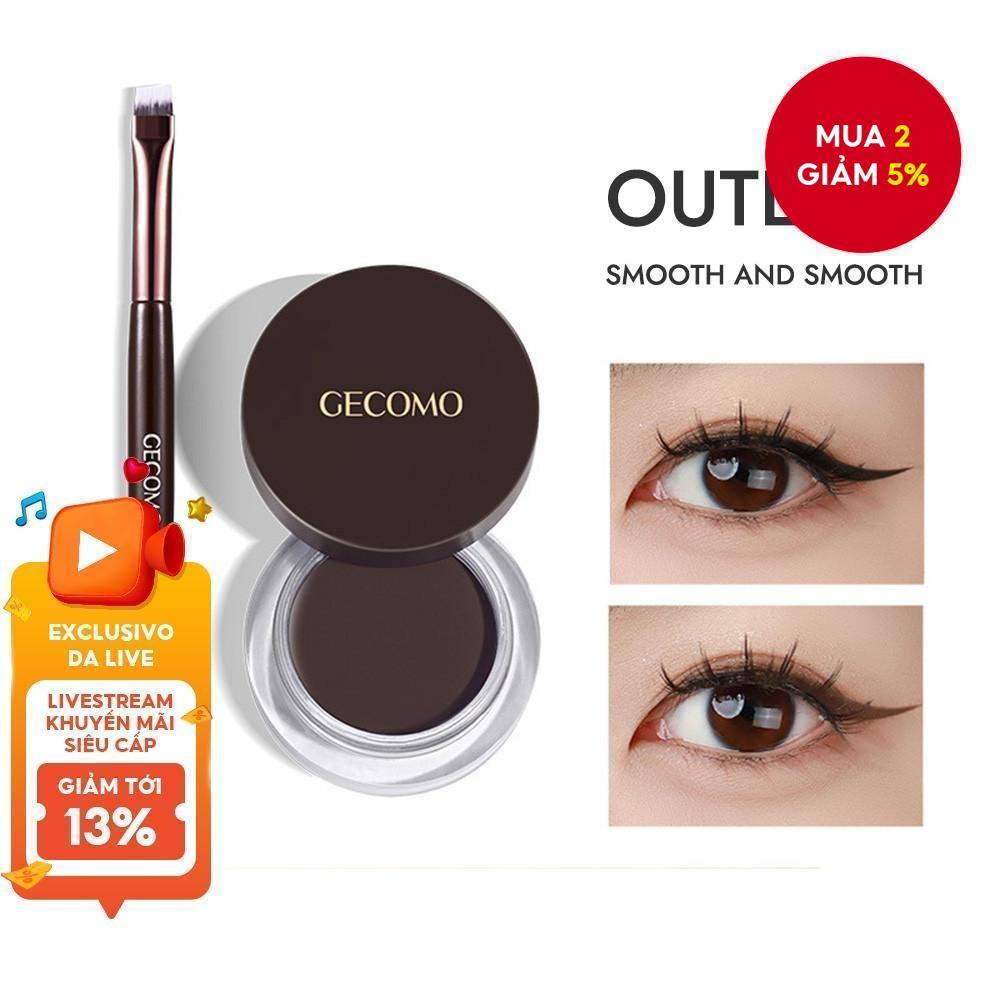 Kem Gel kẻ mắt mờ lâu trôi GECOMO, Gel kẻ mắt chống thấm nước khô nhanh