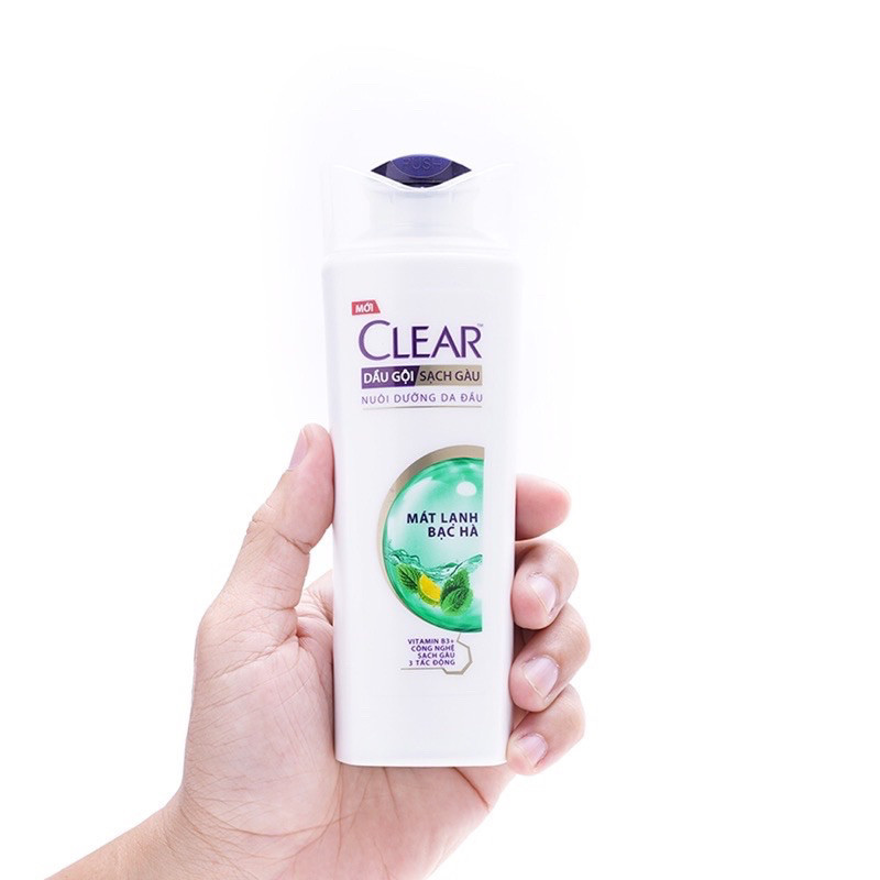 Dầu gội sạch gàu clear bạc hà chai 170g , 340g