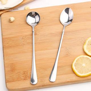 TRTR Thìa Inox Tay Cầm Dài Thìa Cà Phê Kem Khuấy Thìa Bữa Ăn Bộ Đồ Ăn Thìa Hộ Gia Đình Ăn Tối Thìa Trái Cây Nĩa VN