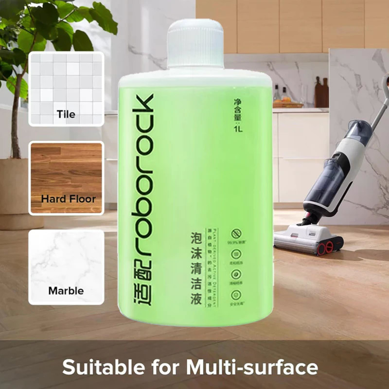 Chất Lỏng Cho Roborock F25 Ace Pro-Foam Phần Máy Hút Bụi Dung Dịch Vệ Sinh Chất Lỏng Phụ Kiện 1L
