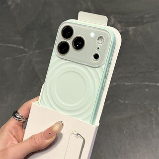 Ốp điện thoại silicon từ tính sóng cửa sổ lớn cho iPhone17 16 15 Pro Max bảo vệ camera chống sốc chống rơi mặt sau mềm