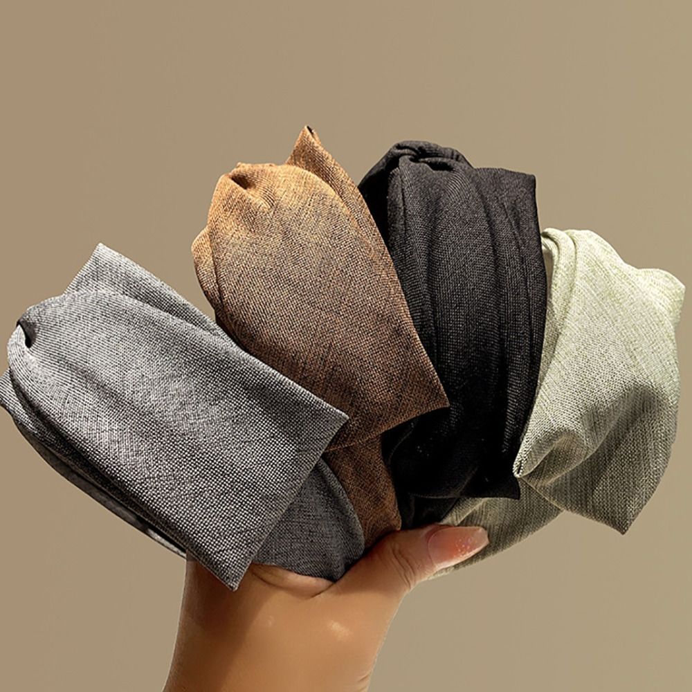 Băng đô cotton họa tiết TRACELIOIAN, Băng đô dệt kim cotton đan phong cách Hàn Quốc, Viền rộng thời trang kết cấu xù mềm mại Phụ kiện tóc nữ Sử dụng hàng ngày