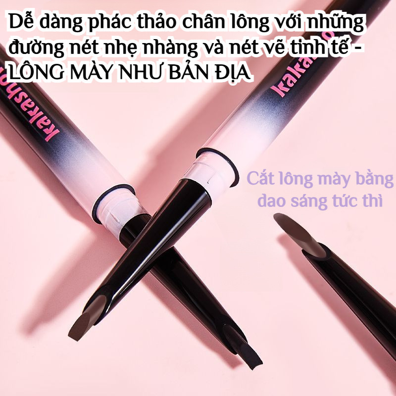 🔥Giá sốc🔥chì kẻ chân mày/kẻ lông mày 2 đầu/chì kẻ mày tự nhiên/bút chì kẻ lông mày nâu/Chì kẻ mày hai đầu 3D Natural Wild Eyebrow/chì kẻ chân mày 2 đầu
