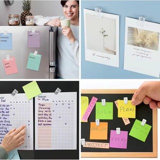 10 / 20 / 30 Cái Kẹp Trong Suốt Dính Đa Năng - DIY Treo Tường Poster Giấy Nhựa Kẹp Cố Định Đồ Dùng Học Sinh