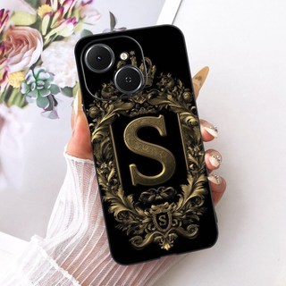 Dành Cho Tecno Spark 40 40C Ốp Lưng KM5 KM4k Sang Trọng Thái Chữ Cái Mềm Màu Đen Silicon TPU Dành Cho Tecno Pop 10 Pro Spark40C Vỏ