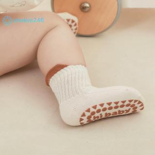 < zhuliye246 > 3 Đôi Tất Cotton Trẻ Em Màu Bé Trai Và Bé Gái Dễ Thương Thoải Mái Thoáng Khí Tất Sàn Chống Trơn Trượt Cho Bé