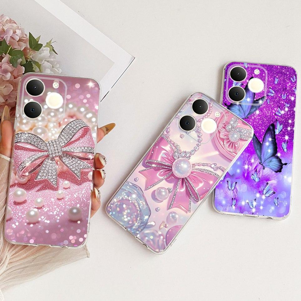 Thời Trang Mới Sang Trọng Hoa Bướm Ốp lưng Realme Note 70 70T Narzo 80 Lite C71 RMX5313 Vỏ Silicon Mềm Trong Suốt Ốp Lưng