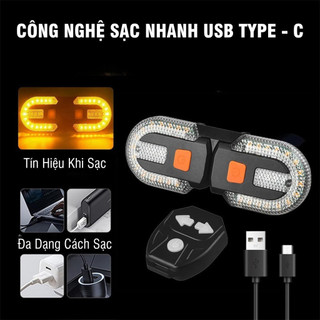 Đèn Xi Nhan Xe Đạp Có Thể Tách Rời Gắn Nhiều Vị Trí Đèn Hậu Xe Đạp Cảnh Báo An Toàn Điều Khiển Không Dây Chống Nước