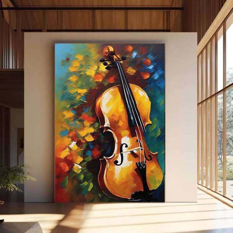 Tranh trang trí tường đàn guitar cá nhân và sáng tạo cho quán bar, nhà hàng âm nhạc, phòng chờ KTV, cửa hàng đàn guitar, lớp học và trang trí nhà cửa - tranh vải canvas