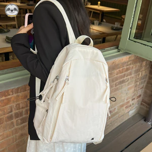 Phong cách Nhật Bản Muji Style / Ba lô chống nước nam nữ màu trơn / Ba lô đơn giản thông thường / Túi đi học phù hợp cho học sinh / Ba lô du lịch nhẹ dung tích lớn