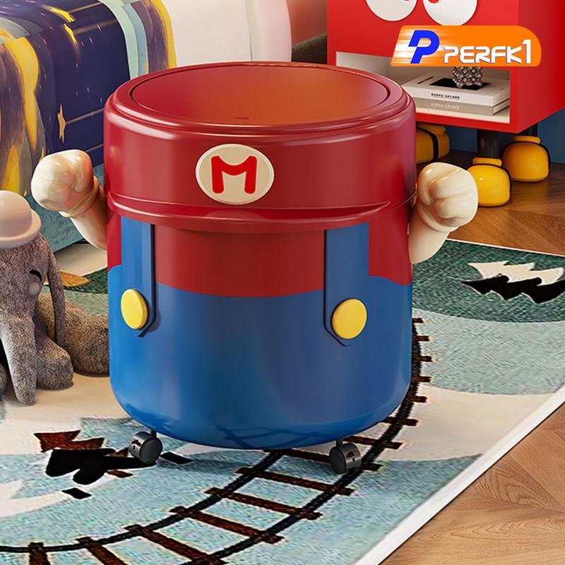 Thùng Rác Thùng Rác Và Bánh Xe Hộp Đựng Rác Trang Trí Thùng Chứa Có Nắp Thùng Rác Cho RV Văn Phòng Tại Nhà Vanity