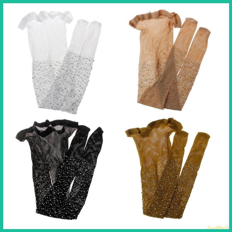 Innlike1 Blingbling Legging Lưới Tất Cho Kim Cương Giả Rỗng Ra Quần Kim Cương Chắc Chắn Tập Đi Trẻ Em Bé Gái Glitt