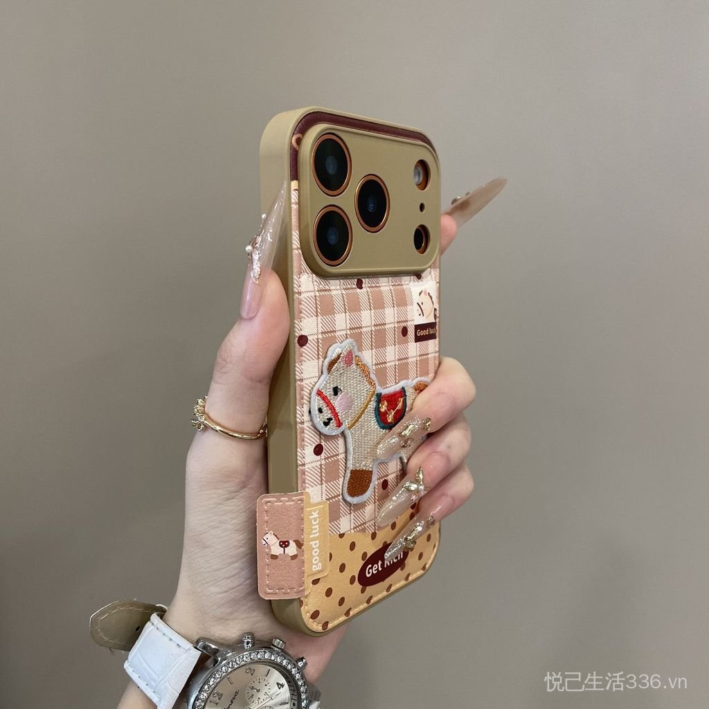 Lưới Pony Thích Hợp Cho 17promax Phim Hoạt Hình Dễ Thương iPhone16pro Ống Kính Bao Gồm Tất Cả 15 Phong Cách Mới 1