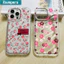 Ibumpers Ốp Điện Thoại Hoa Hồng Thanh Lịch Họa Tiết Nơ Đẹp Trong Suốt Mềm Mại Cao Cấp Chống Sốc Cho iPhone 11 12 13 14 15 16 17 Pro Max IP 7 8 Plus Iphon X XS XR Xs max