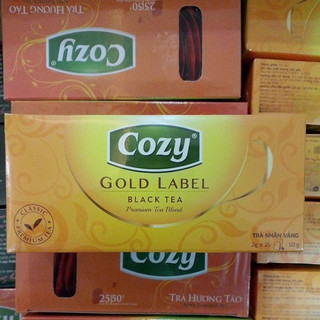 Trà nhãn vàng Cozy 50g Gồm 25 gói x 2g - Hương Vị Sâu Lắng Từ Vùng Trà Việt