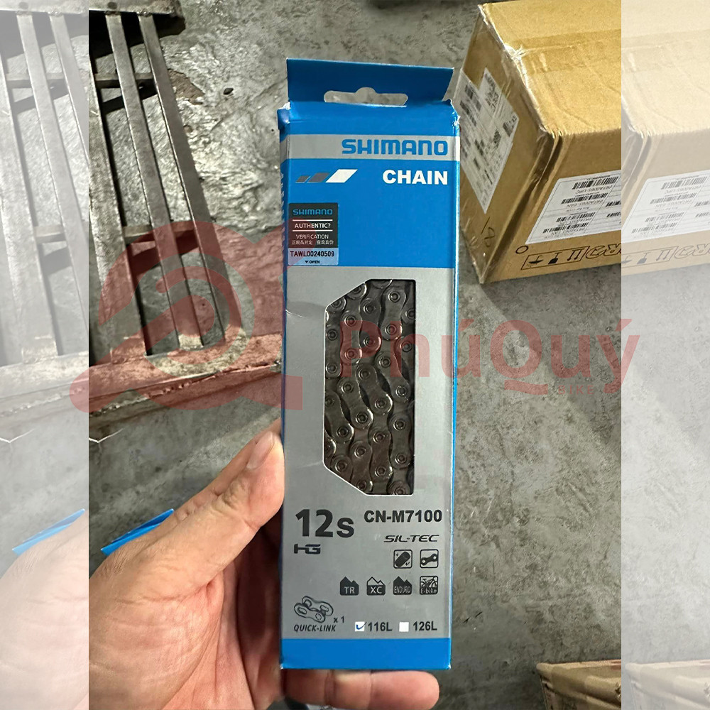 SÊN 12 SHIMANO CN M7100 116L CÓ HỘP CHÍNH HÃNG
