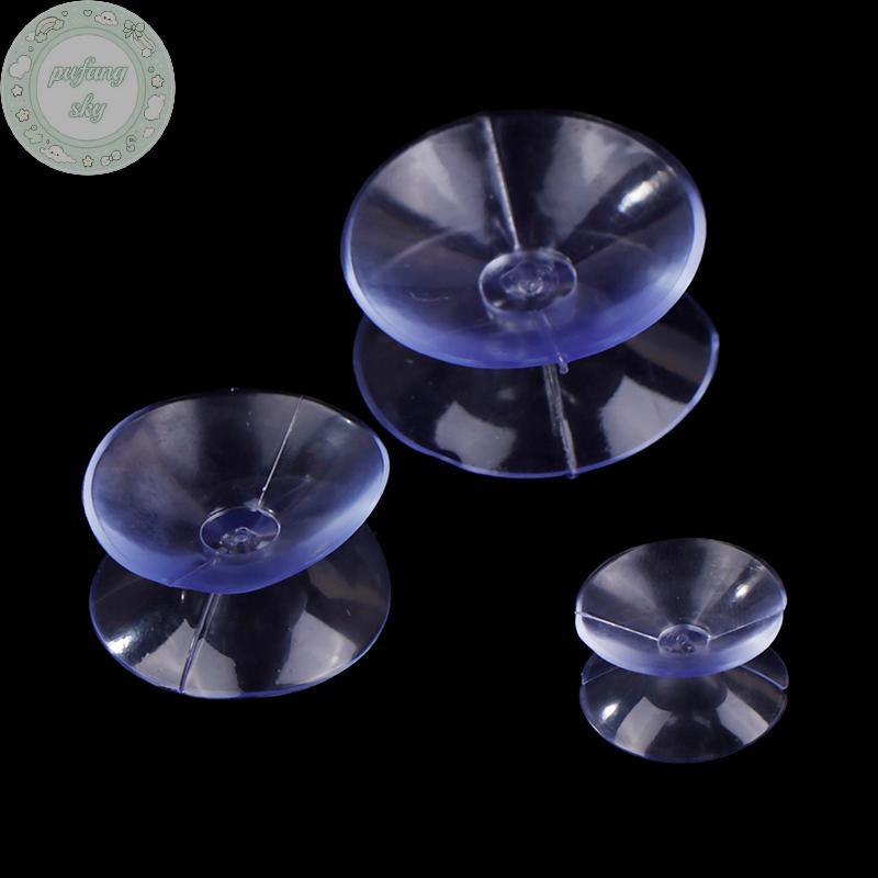 PUSKY 20 Chiếc Hai Mặt Nhựa Hút Chân Không Chống Trơn Trượt Trong Suốt Hút Miếng Lót Cho Kính Ô Tô Cửa Sổ Bàn Top Miếng Đệm DIY Giá Đỡ Xà Phòng VN