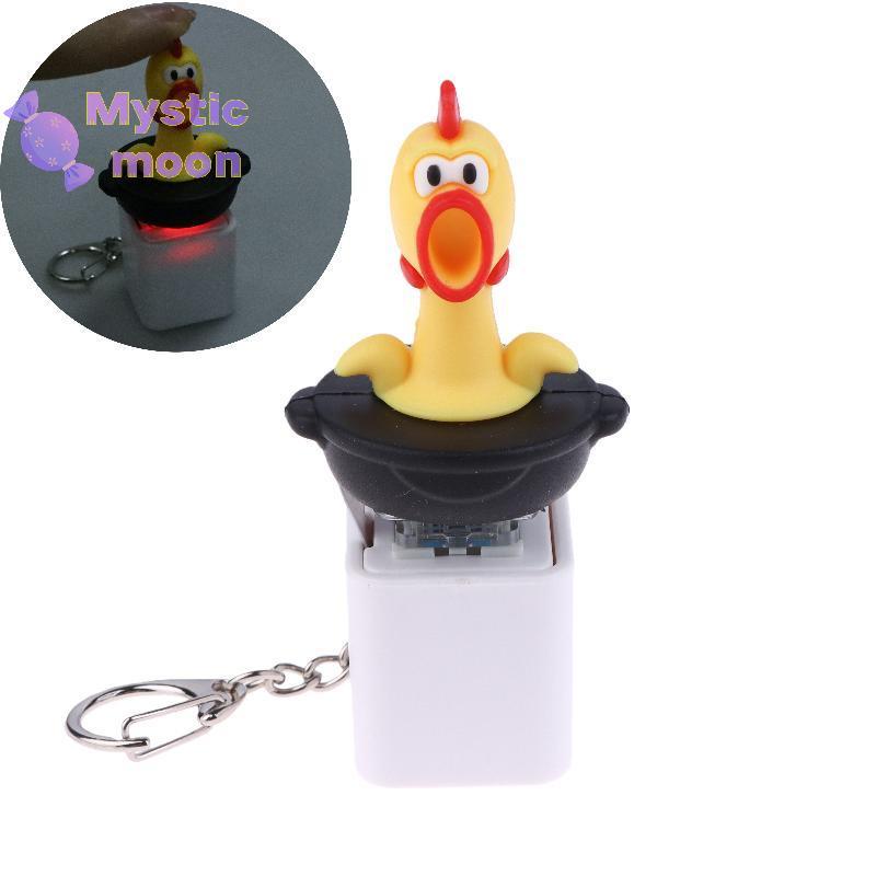 [Mystic] 1 Cái Đồ Chơi Nhựa Giảm Căng Thẳng Hoạt Hình Sáng Tạo Gà Khóc Sắc Nét Nút Giọng Nói Móc Khóa Thẩm Mỹ Cao Cho Trẻ Em Quà Tặng [Mới]