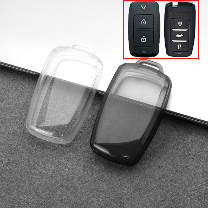 Vỏ bọc chìa khóa ô tô từ xa TPU mới Phù hợp cho phụ kiện ô tô không cần chìa khóa Vinfast VF3 VF5  MPV7 Herio Green Limo Green