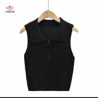 Áo Vest Phong Cách Hàn Quốc, Mỏng Dệt Kim Có Nút Không Tay Cho Nữ