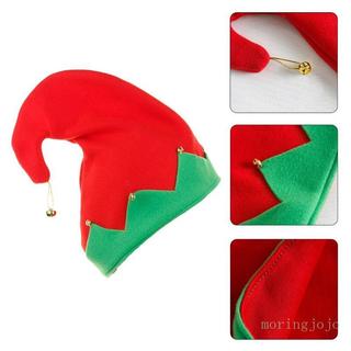 JOJO Nón Uốn Màu Xanh Đỏ Ông Già Noel Giáng Sinh Yêu Tinh Mũ Xmas Mũ Unisex Phải Có Phụ Kiện Lễ Hội