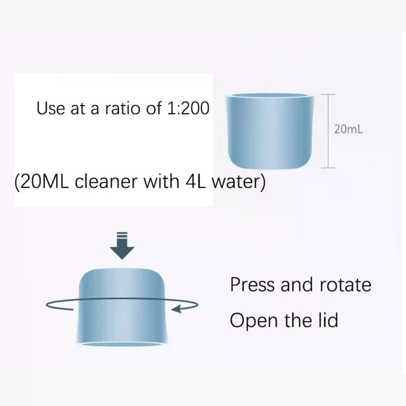Chất Lỏng Cho Roborock F25 Ace Pro-Foam Phần Máy Hút Bụi Dung Dịch Vệ Sinh Chất Lỏng Phụ Kiện 1L