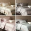 Bộ vỏ chăn ga gối lụa Memminbedding Luxury viền ánh bạc sang trọng, thanh lịch, tạo điểm nhấn tinh tế