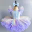 Váy múa ba lê trẻ em YUUKII, Tutu múa ba lê hiện đại đính Sequin, Đầm dự tiệc phồng thời trang Trang phục khiêu vũ Trẻ em bé gái
