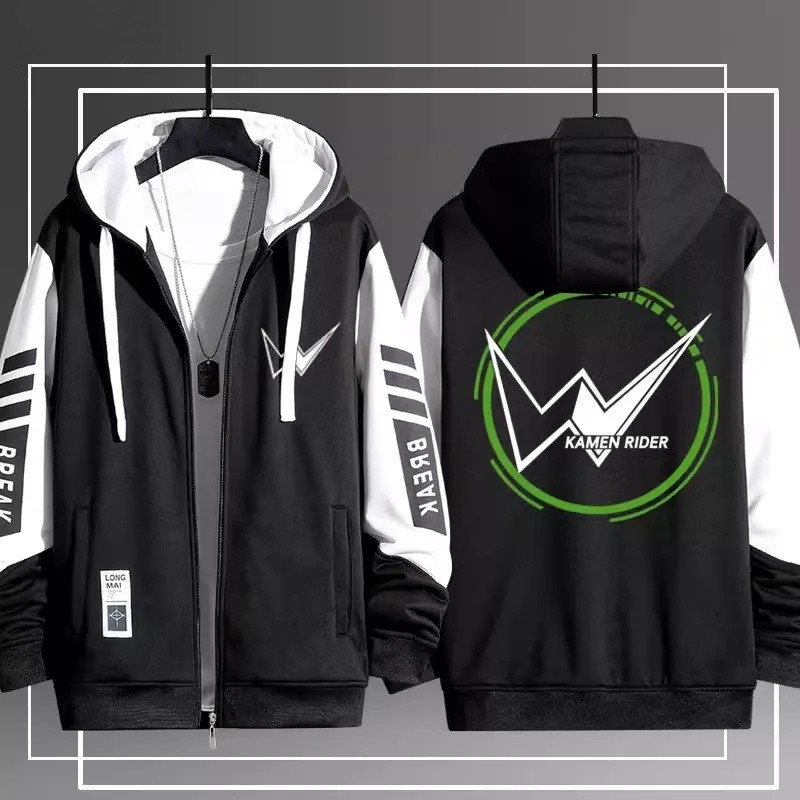 YB1 Kamen Rider Zi-O BUILD anime dây kéo Áo khoác Hoodie Unisex Top BY1