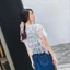 Áo khoác ren MONOSTYLE, Áo khoác mùa hè cô dâu màu đen / trắng phong cách Crop, Áo len Cardigan ngắn tay họa tiết hoa phía trước mở thanh lịch dành cho nữ