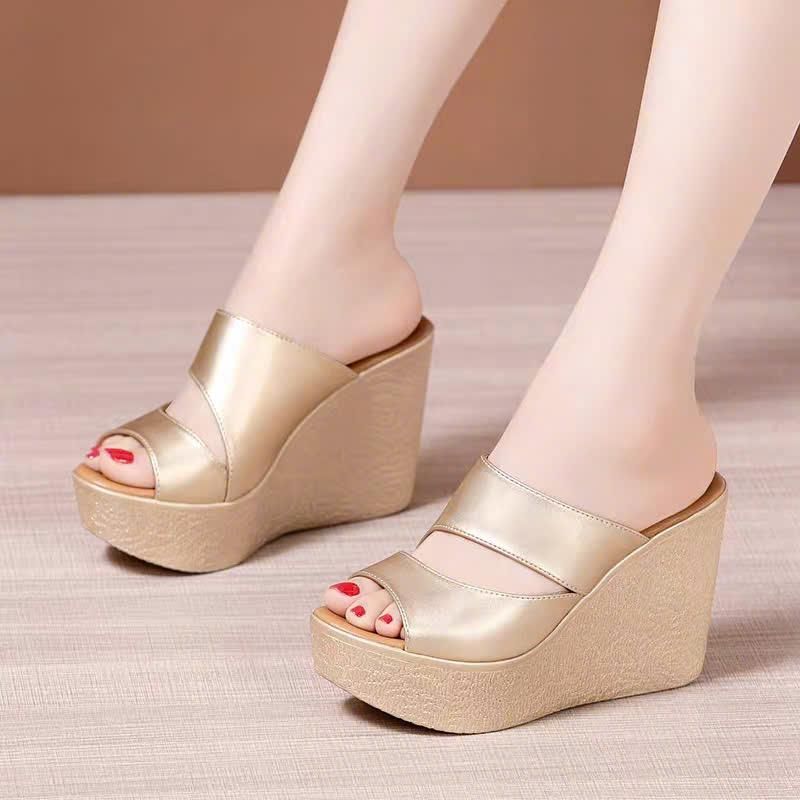 DÉP XUỒNG DA XỊN KHOÉT HÔNG 10P DÒNG HÀNG CAO CẤP TTXXTTIIÔ
