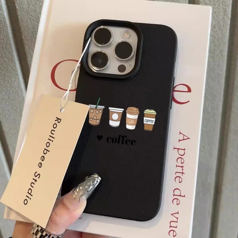 Ốp Lưng Cho OPPO A18 A17 A55 A60 A16 A77 A15 A5 A38 A57 A7 A78 A58 A16K A76 A36 4G A8 A96 A15S A35 A52 A54 A31 A Mẫu Thiết Kế Cốc Cà Phê Tối Giản Silicon Chống Sốc