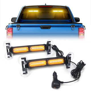 Cốc hút 2 trong 1 Đèn nhấp nháy Kính cảnh báo phía trước & phía sau Dải trang trí LED với nhiều chế độ Phụ tùng nhôm