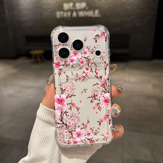 Dễ Thương Màu Đỏ Trắng Hoa Cúc Cây Đựng Thẻ Ví Cho Xiaomi Redmi Note 14 13 12 Pro Plus 5G 4G 12S Ốp Lưng Mềm Hoạt Hình Silicon Chống Sốc TPU