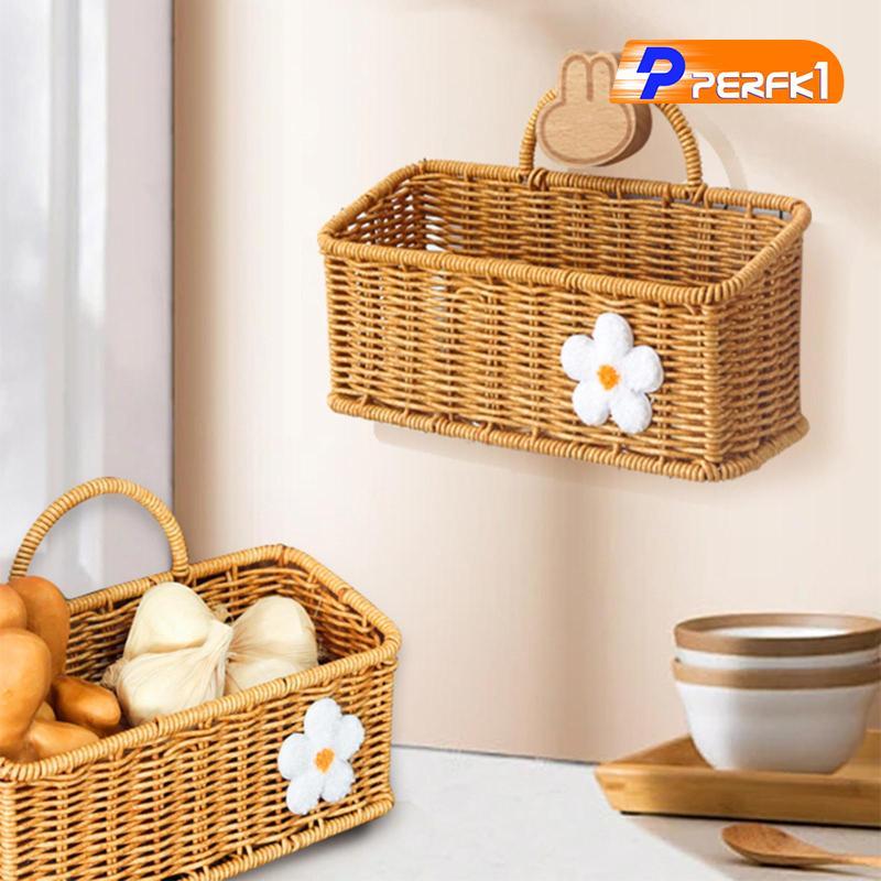 Giỏ đựng đồ treo Hộp đựng cây treo tường có tay cầm treo