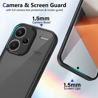 Dành Cho Redmi Note 13 Pro Plus 5G Ốp điện thoại Cứng Mờ Da-Cảm Giác Mềm Khung TPU Chống Sốc Mỏng Vỏ