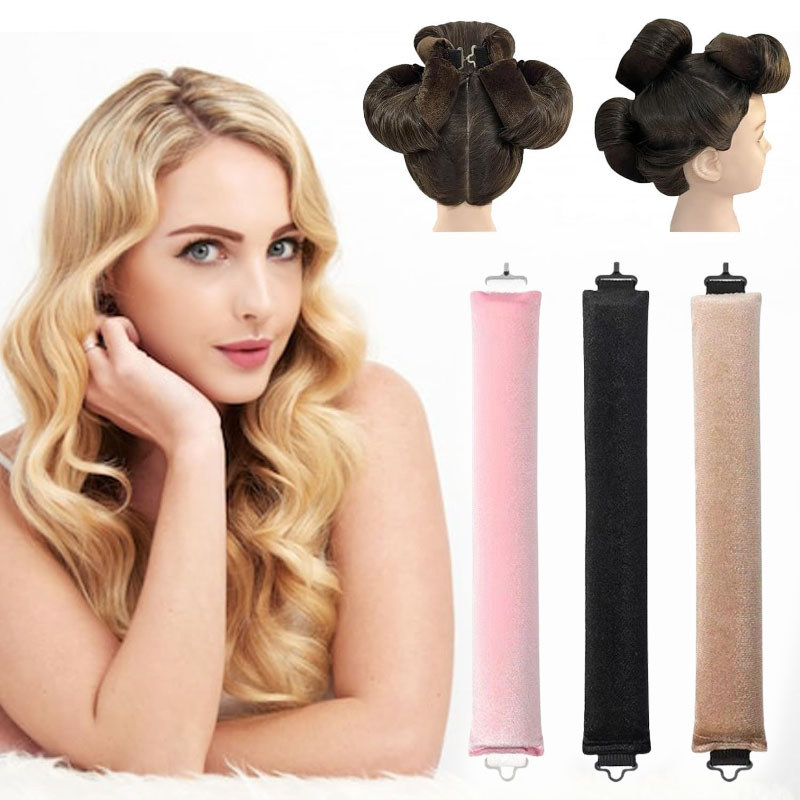 Bộ 3 Dụng Cụ Uốn Tóc Không Nhiệt,Chất Liệu Vải Xốp Mềm Mại Dễ Chịu Đơn Giản Sử Dụng,Dành Cho Tóc Xoăn Khi Ngủ