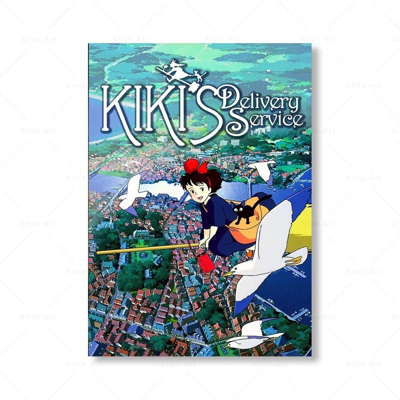 Studio Ghibli Cổ Điển Anime Poster In Spirited Away Totoro Ponyo Canvas Nghệ Thuật Treo Tường Cho Nhà Thanh Cafe Trang Trí