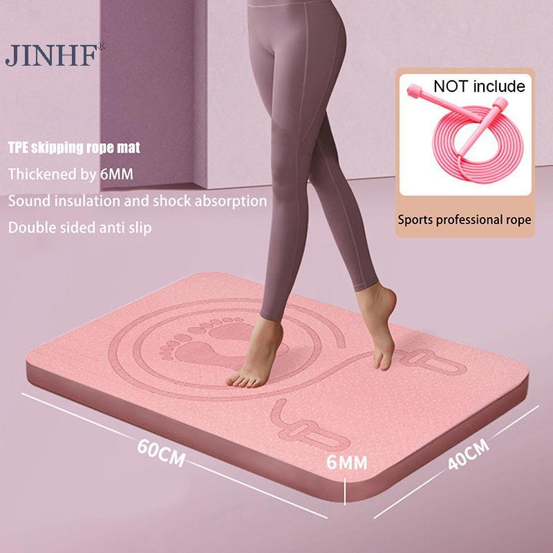 JinHF Thảm Tập Luyện Đa Năng 6mm - Chống Sốc & Tiếng ỒN, Phù Hợp Cho Nhảy Dây, Yoga và Gym