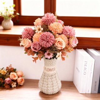 Hoa Giả Hoa Hồng Lụa Cao Cấp Trang Trí Nhà Cửa Decor Phòng Khách Thẩm Mỹ Vintage Bắc Âu Bó Cúc Nhân Tạo Như Thật Sang Trọng Studio Bàn Làm Việc Đám Cưới Sự Kiện Quà Tặng Đẹp Lung Linh Phụ Kiện Chụp Ảnh Cây Cảnh Văn Shop Cafe Sáng Tạo Đa Năng Tươi Tắn