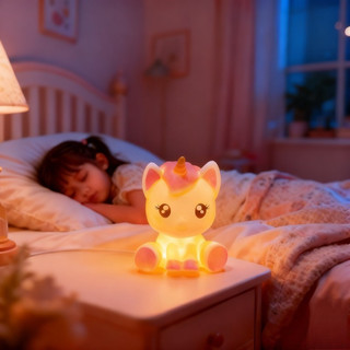 Đèn Ngủ LED Cho Bé Mềm Silic Cảm Ứng Cảm Ứng Đèn Trang Trí Phòng Pony Kỳ Lân Đèn Cho Bé Trẻ Em