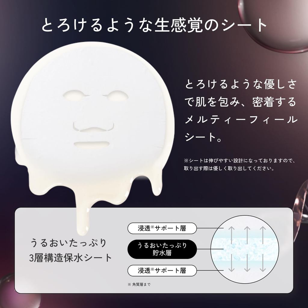 LuLuLun Hydra PD Mask, 7 sheets - Face pack, sheet mask, pack for face, moisturizing, pore care, skin roughness.- Direct from Japan