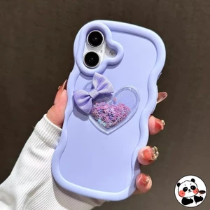 Ốp Điện Thoại Tình Yêu Lấp Lánh 3D Dễ Thương Cho Huawei Pura 70 Nova 13i 12i 11i 10 Lite 9 8i 7i 6 SE 4E 3i 2 P40 P30 Lite 5G 4G Vỏ Mềm Màu Kẹo Nơ Sóng Chống Sốc