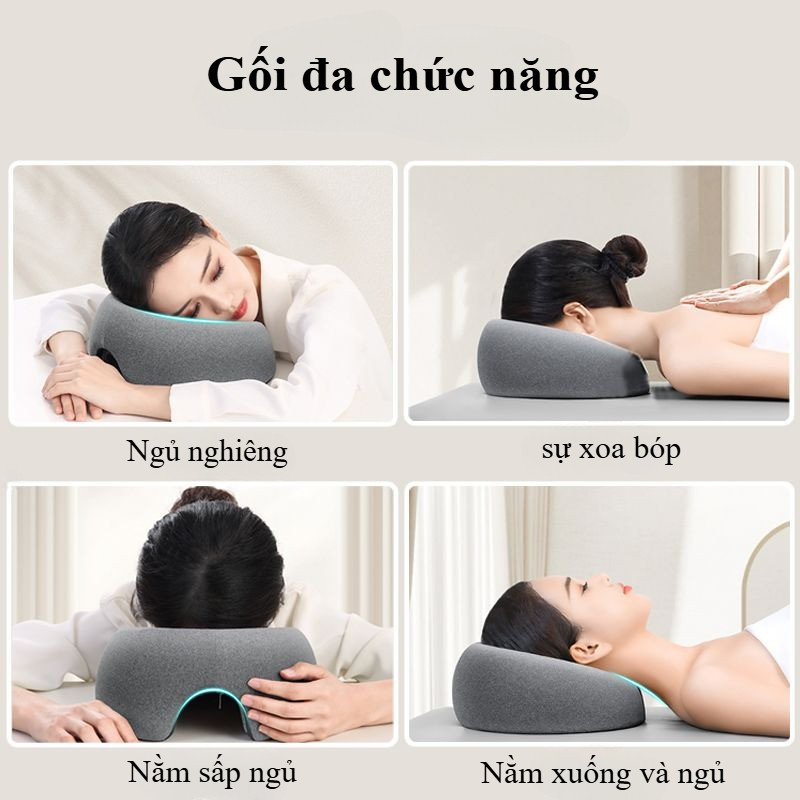 Gối úp Mặt Tựa đầu Công Thái Học,nhẹ Nhàng Với Da, Mềm Mại Và Thở Tốt,hỗ Trợ Massage Mặt & Cổ Toàn Diện
